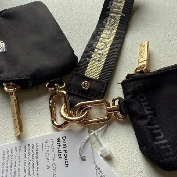 Lululemon Dual Pouch Vapor Black/Gold - Picture 3 of 3